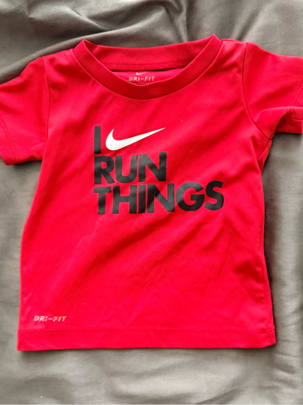 Nike Kids Red 'Run Things' Graphic Short Sleeve Tee